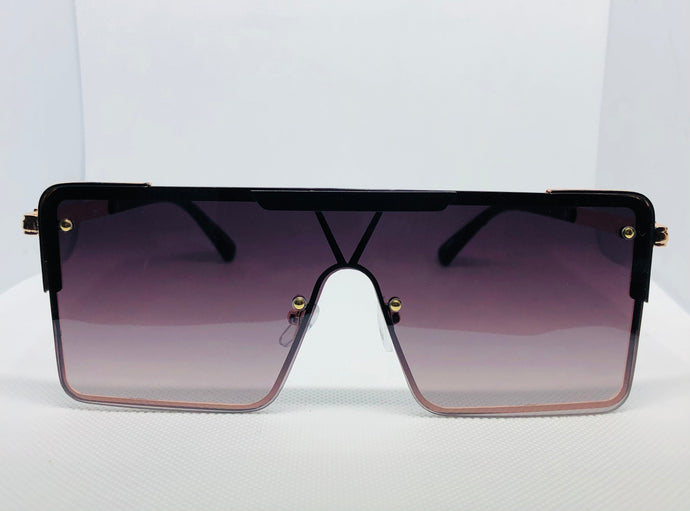 Oversize Square Sunglasses - Black