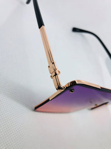 Oversize Square Sunglasses - Purple