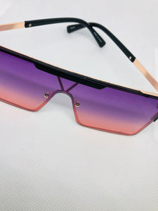 Oversize Square Sunglasses - Purple