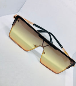 Oversize Square Sunglasses - Yellow