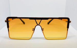 Oversize Square Sunglasses - Orange