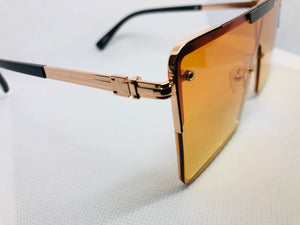 Oversize Square Sunglasses - Orange