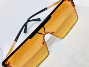 Oversize Square Sunglasses - Orange